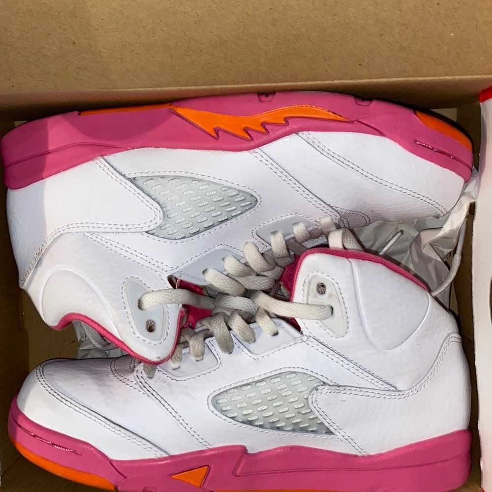AS IS… Jordan 5 Retro Pink & White